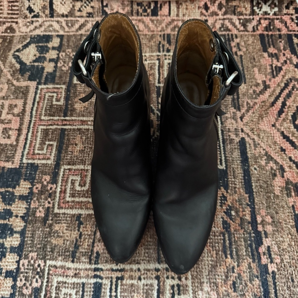 Acne Studios Orbit Black Leather Heeled Ankle Boots EU 40 / US 10 - Picture 3 of 7